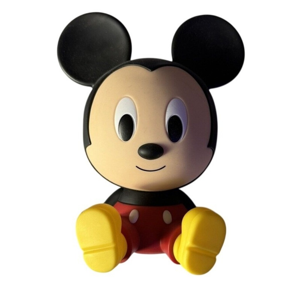 Disney Mickey Mouse Figural Coin Piggy Bank Monogram 9" Collectible Plastic New